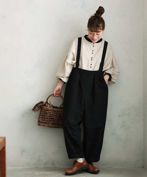 soulberry(ソウルベリー)の「ふた色ブラウス(シャツ/ブラウス・レディース・グレイッシュベージュ・M/L/LL/3L/4L/5L)」の17枚目の写真
