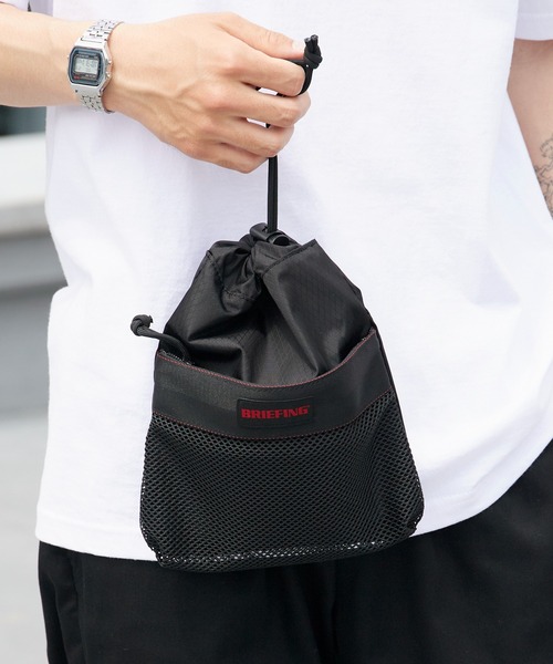 BRIEFING(ブリーフィング)の「BRIEFING/ブリーフィング MESH DRAWSTRING POUCH S ポーチ 2026年春夏(ポーチ・メンズ・ブラック・FREE)」の11枚目の写真