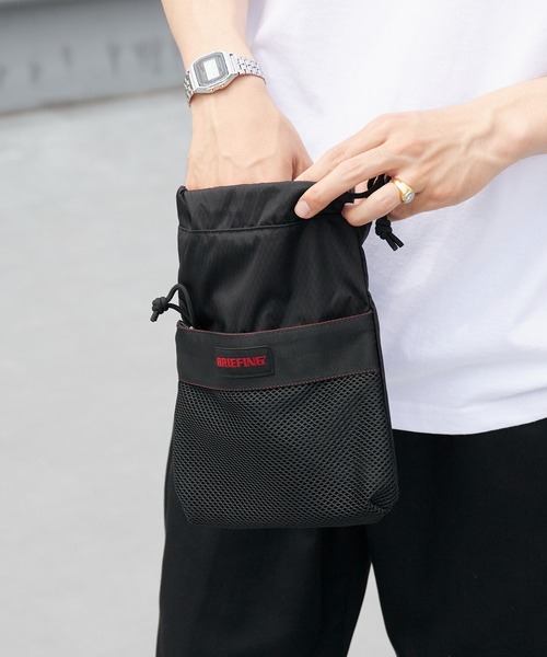 BRIEFING(ブリーフィング)の「BRIEFING/ブリーフィング MESH DRAWSTRING POUCH S ポーチ 2026年春夏(ポーチ・メンズ・ブラック・FREE)」の8枚目の写真