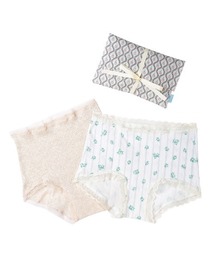 KID BLUE（キッドブルー）の「キッドブルー -２６ギフトセット（レディース） -ショートカルソン2枚セット -KIDF112 -kidblue（ショーツ）」