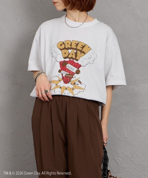 GOOD ROCK SPEED（グッドロックスピード）の「[GOOD ROCK SPEED/グッドロックスピード] 別注 GREEN DAY ロックプリントTシャツ (DOOKIE)（Tシャツ/カットソー・レディース・ライトグレー・XL/L/M）」の6枚目の写真
