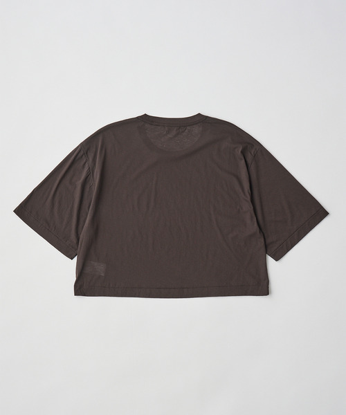UNFIL（アンフィル）の「UNFIL アンフィル / twisted cotton sheer jersey cropped Tee ツイストコットンシアージャージークロップドTシャツ / WXSP-UW122（Tシャツ/カットソー・レディース・アッシュグレー/ダークブラウン・1）」の6枚目の写真