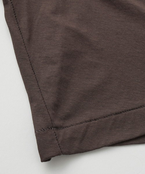 UNFIL（アンフィル）の「UNFIL アンフィル / twisted cotton sheer jersey cropped Tee ツイストコットンシアージャージークロップドTシャツ / WXSP-UW122（Tシャツ/カットソー・レディース・アッシュグレー/ダークブラウン・1）」の7枚目の写真