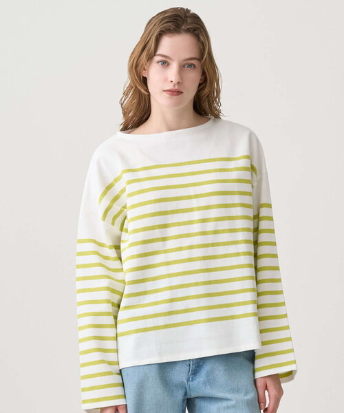 ORCIVAL（オーシバル）の「ORCIVAL | ラッセル ボートネック ワイドセーラーTシャツ WOMEN（Tシャツ/カットソー・レディース・グレー系その他/イエロー系その他/ブルー系その他2/ブルー系その他・1）」の10枚目の写真