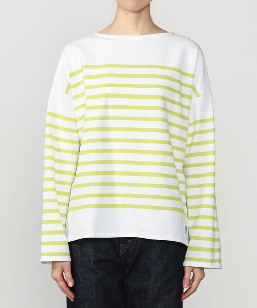 ORCIVAL（オーシバル）の「ORCIVAL | ラッセル ボートネック ワイドセーラーTシャツ WOMEN（Tシャツ/カットソー・レディース・グレー系その他/イエロー系その他/ブルー系その他2/ブルー系その他・1）」の11枚目の写真