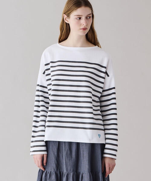 ORCIVAL（オーシバル）の「ORCIVAL | ラッセル ボートネック ワイドセーラーTシャツ WOMEN（Tシャツ/カットソー・レディース・グレー系その他/イエロー系その他/ブルー系その他2/ブルー系その他・1）」の16枚目の写真