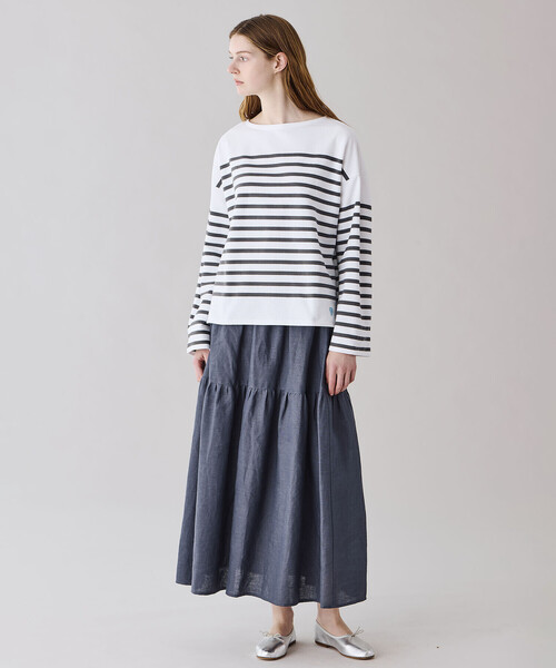 ORCIVAL（オーシバル）の「ORCIVAL | ラッセル ボートネック ワイドセーラーTシャツ WOMEN（Tシャツ/カットソー・レディース・グレー系その他/イエロー系その他/ブルー系その他2/ブルー系その他・1）」の19枚目の写真