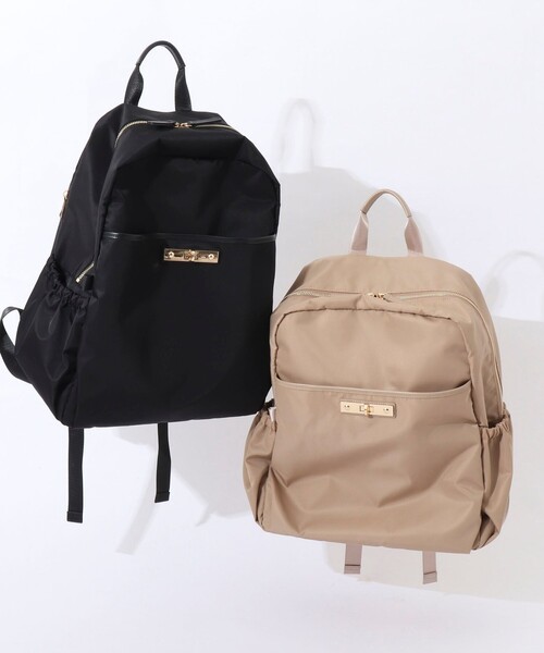 NOLLEY’S（ノーリーズ）の「HINERI リュック（バックパック/リュック・レディース・ベージュ/ブラック・FREE）」の4枚目の写真