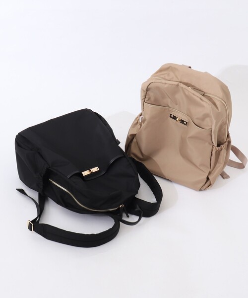 NOLLEY’S（ノーリーズ）の「HINERI リュック（バックパック/リュック・レディース・ベージュ/ブラック・FREE）」の5枚目の写真