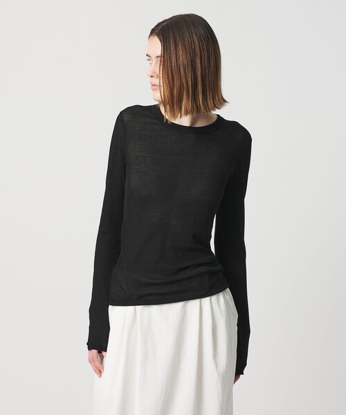 AEWEN MATOPH(イウエン マトフ)の「<AEWEN MATOPH>シアークルーネック ロングスリーブカットソー(Tシャツ/カットソー・レディース・ブラック/ホワイト/イエロー・FREE)」の3枚目の写真