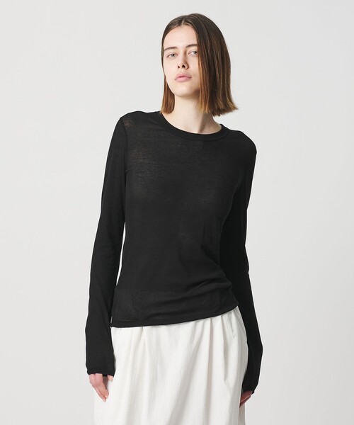 AEWEN MATOPH(イウエン マトフ)の「<AEWEN MATOPH>シアークルーネック ロングスリーブカットソー(Tシャツ/カットソー・レディース・ブラック/ホワイト/イエロー・FREE)」の7枚目の写真