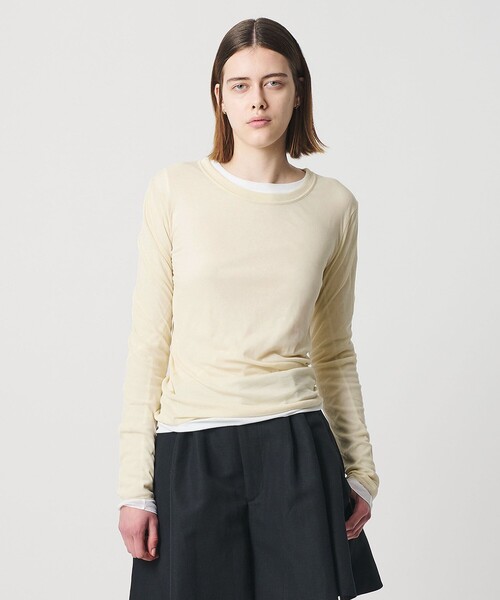 AEWEN MATOPH(イウエン マトフ)の「<AEWEN MATOPH>シアークルーネック ロングスリーブカットソー(Tシャツ/カットソー・レディース・ブラック/ホワイト/イエロー・FREE)」の9枚目の写真