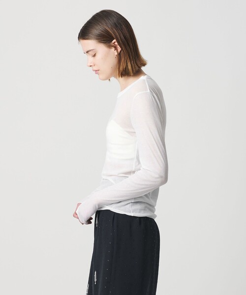 AEWEN MATOPH(イウエン マトフ)の「<AEWEN MATOPH>シアークルーネック ロングスリーブカットソー(Tシャツ/カットソー・レディース・ブラック/ホワイト/イエロー・FREE)」の12枚目の写真