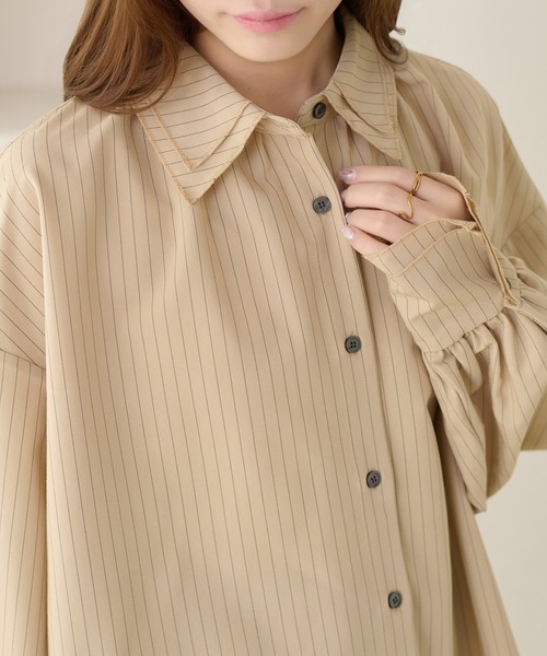 apres jour clair（アプレジュールクレア）の「【apres jour clair】アソートオーバーサイズシャツ（シャツ/ブラウス・レディース・アイボリー/ブルー/ベージュ/ピンク・X-LARGE/フリー）」の2枚目の写真