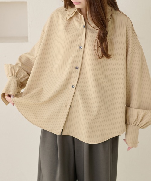 apres jour clair（アプレジュールクレア）の「【apres jour clair】アソートオーバーサイズシャツ（シャツ/ブラウス・レディース・アイボリー/ブルー/ベージュ/ピンク・X-LARGE/フリー）」の15枚目の写真