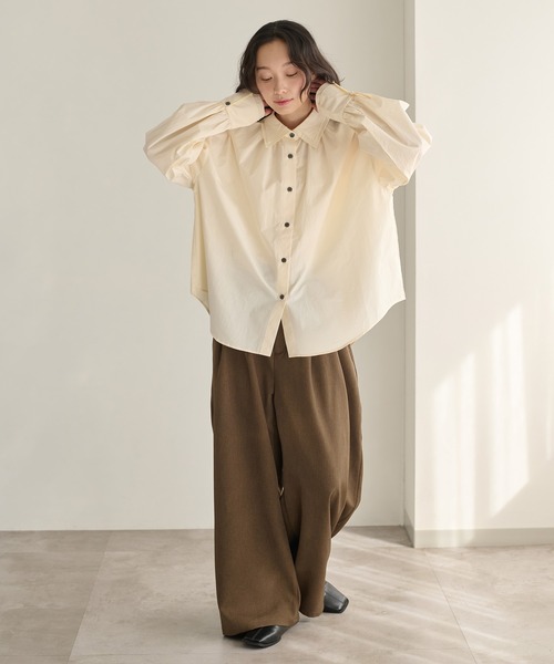 apres jour clair（アプレジュールクレア）の「【apres jour clair】アソートオーバーサイズシャツ（シャツ/ブラウス・レディース・アイボリー/ブルー/ベージュ/ピンク・X-LARGE/フリー）」の9枚目の写真