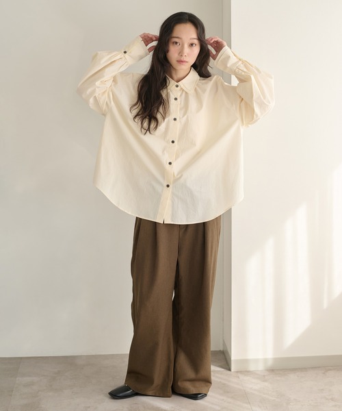 apres jour clair（アプレジュールクレア）の「【apres jour clair】アソートオーバーサイズシャツ（シャツ/ブラウス・レディース・アイボリー/ブルー/ベージュ/ピンク・X-LARGE/フリー）」の11枚目の写真