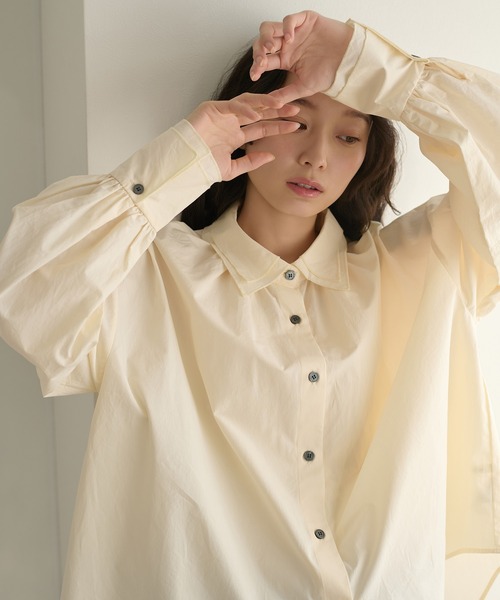 apres jour clair（アプレジュールクレア）の「【apres jour clair】アソートオーバーサイズシャツ（シャツ/ブラウス・レディース・アイボリー/ブルー/ベージュ/ピンク・X-LARGE/フリー）」の22枚目の写真