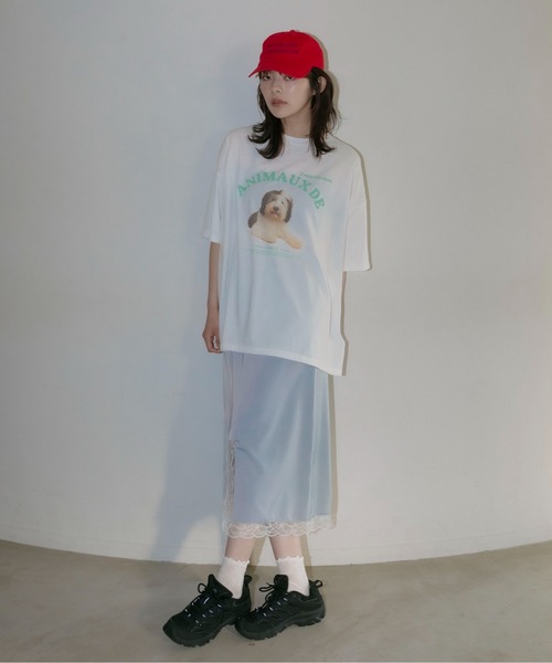 PILIT（ピリット）の「dog×logo tee（Tシャツ/カットソー・レディース・アイボリー/オフホワイト・MEDIUM）」の13枚目の写真