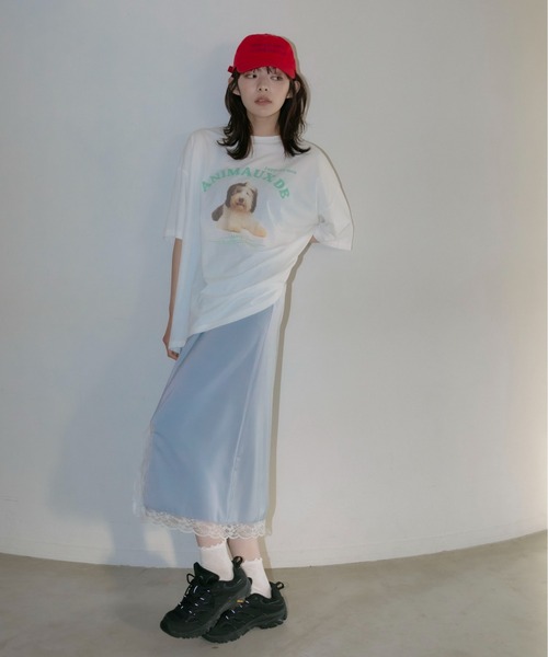 PILIT（ピリット）の「dog×logo tee（Tシャツ/カットソー・レディース・アイボリー/オフホワイト・MEDIUM）」の16枚目の写真