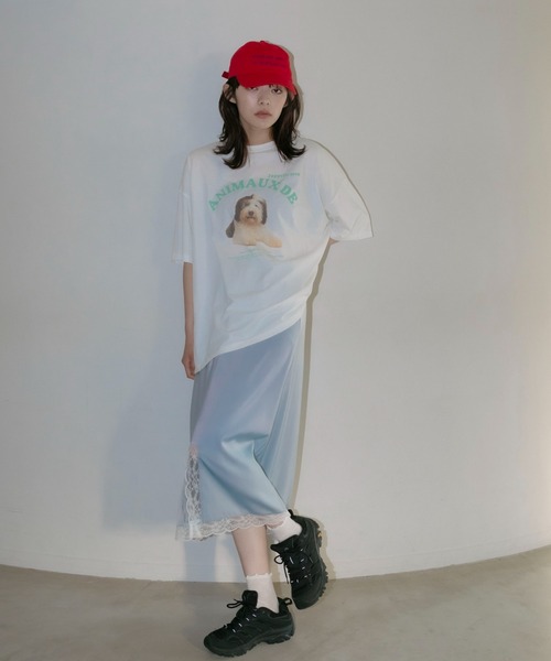 PILIT（ピリット）の「dog×logo tee（Tシャツ/カットソー・レディース・アイボリー/オフホワイト・MEDIUM）」の17枚目の写真
