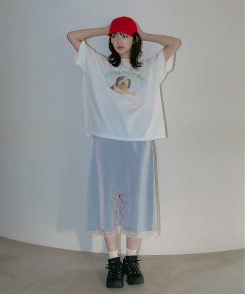 PILIT（ピリット）の「dog×logo tee（Tシャツ/カットソー・レディース・アイボリー/オフホワイト・MEDIUM）」の20枚目の写真