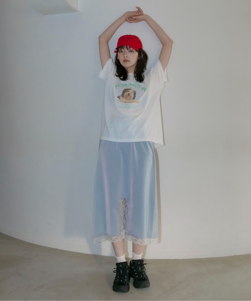 PILIT（ピリット）の「dog×logo tee（Tシャツ/カットソー・レディース・アイボリー/オフホワイト・MEDIUM）」の21枚目の写真