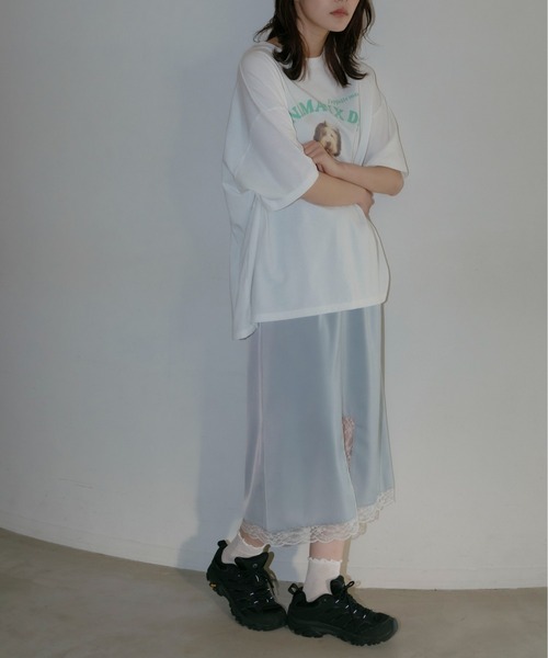 PILIT（ピリット）の「dog×logo tee（Tシャツ/カットソー・レディース・アイボリー/オフホワイト・MEDIUM）」の15枚目の写真