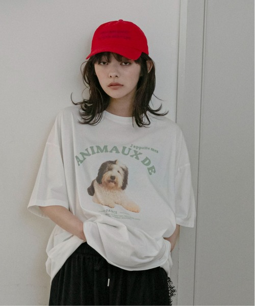 PILIT（ピリット）の「dog×logo tee（Tシャツ/カットソー・レディース・アイボリー/オフホワイト・MEDIUM）」の7枚目の写真