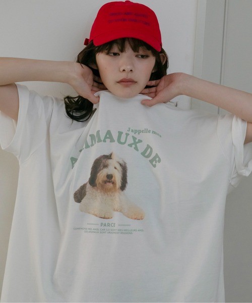 PILIT（ピリット）の「dog×logo tee（Tシャツ/カットソー・レディース・アイボリー/オフホワイト・MEDIUM）」の10枚目の写真