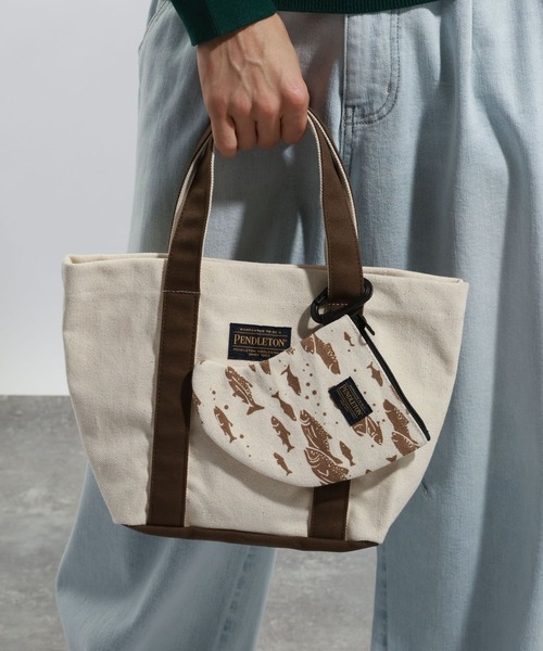 PENDLETON（ペンドルトン）の「【PENDLETON(ペンドルトン)】別注 柄ポーチトートバッグ（トートバッグ・メンズ・ベージュ/ナチュラル・FREE）」の6枚目の写真