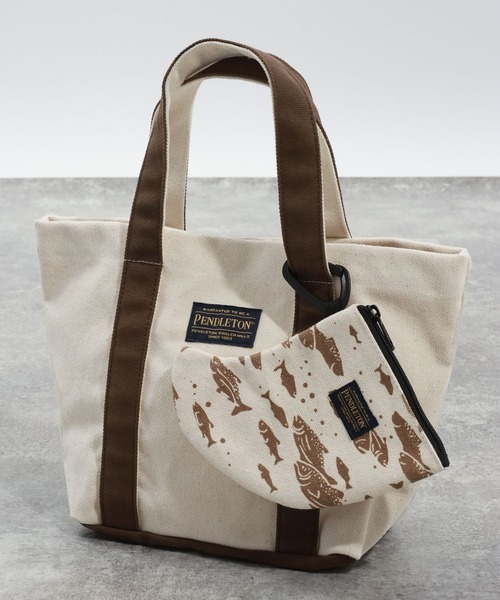 PENDLETON（ペンドルトン）の「【PENDLETON(ペンドルトン)】別注 柄ポーチトートバッグ（トートバッグ・メンズ・ベージュ/ナチュラル・FREE）」の7枚目の写真