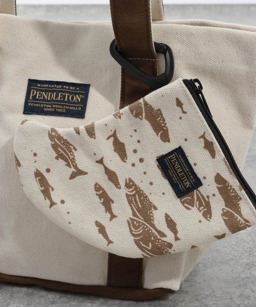 PENDLETON（ペンドルトン）の「【PENDLETON(ペンドルトン)】別注 柄ポーチトートバッグ（トートバッグ・メンズ・ベージュ/ナチュラル・FREE）」の8枚目の写真
