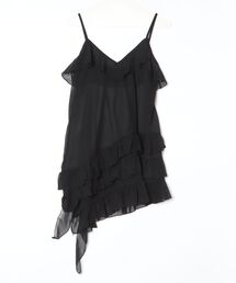 YUGA_YGMC Korean-style tiered ruffle camisole