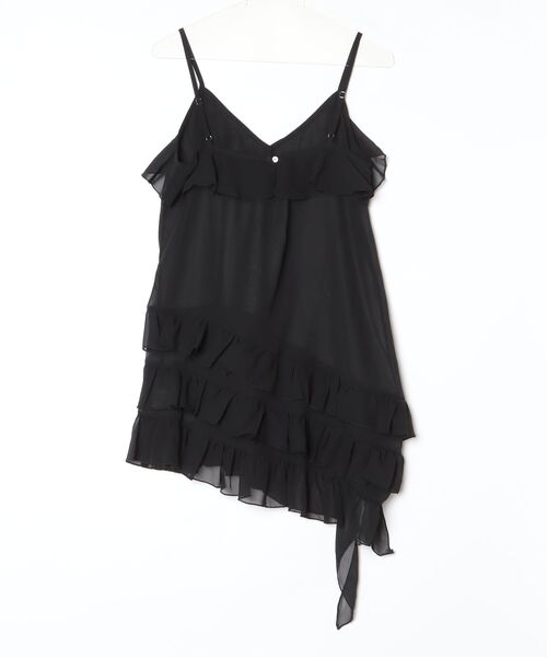 FREE STYLISTS(フリー スタイリスト)の「YUGA_YGMC Korean-style tiered ruffle camisole(ドレス・レディース・ホワイト/ブラック/グレー・FREE)」の4枚目の写真