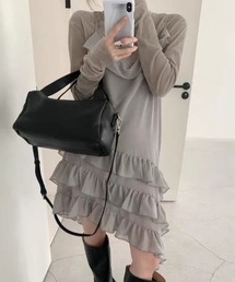 YUGA_YGMC Korean-style tiered ruffle camisole