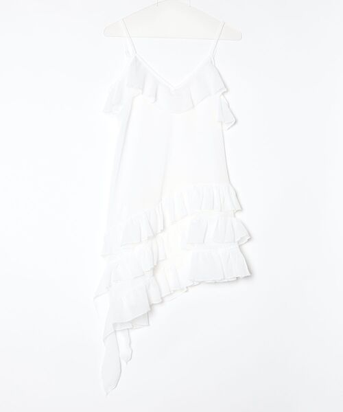 FREE STYLISTS(フリー スタイリスト)の「YUGA_YGMC Korean-style tiered ruffle camisole(ドレス・レディース・ホワイト/ブラック/グレー・FREE)」の13枚目の写真