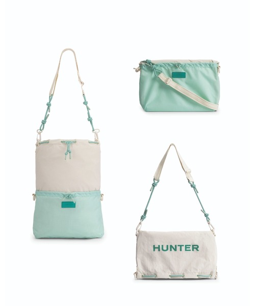 HUNTER(ハンター)の「トラベル マルチファンクション サコッシュ(ボディバッグ/ウエストポーチ・レディース・シャーベット/ブルー/ホワイト×ブルー・ONE)」の1枚目の写真