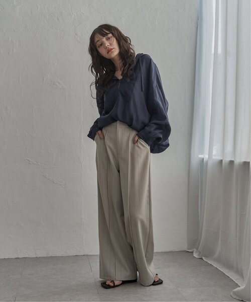 notch.(ノッチ)の「シアーアノラックシャツ(シャツ/ブラウス・レディース・ホワイト/ベージュ/ネイビー・M)」の11枚目の写真