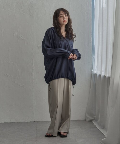 notch.(ノッチ)の「シアーアノラックシャツ(シャツ/ブラウス・レディース・ホワイト/ベージュ/ネイビー・M)」の15枚目の写真