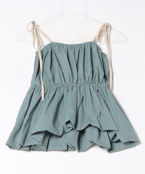 W:Huku(フーク)の「【W:Huku / ブロードストライプ】ペプラム ビスチェ キャミソール / Broad-Striped Peplum Camisole(キャミソール・レディース・ブラック/ブラウン/ブルー/ベージュ・FREE)」の21枚目の写真