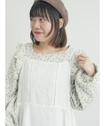 Samansa Mos2（サマンサ モスモス）の「ワッフルローズ柄前後2WAYカットソー（Tシャツ/カットソー）」