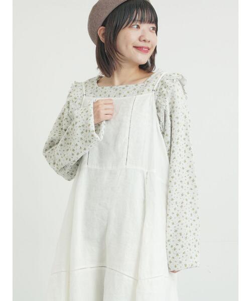 Samansa Mos2（サマンサ モスモス）の「ワッフルローズ柄前後2WAYカットソー（Tシャツ/カットソー・レディース・グレー/オフホワイト/ベージュ/ピンク・F）」の13枚目の写真