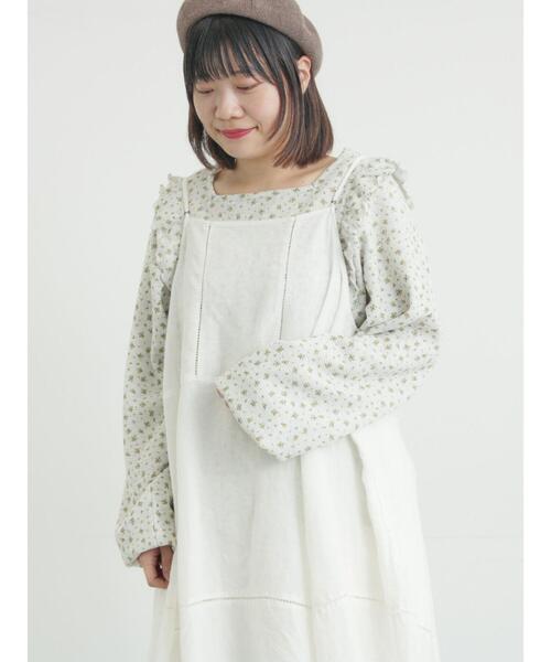 Samansa Mos2（サマンサ モスモス）の「ワッフルローズ柄前後2WAYカットソー（Tシャツ/カットソー・レディース・グレー/オフホワイト/ベージュ/ピンク・F）」の14枚目の写真