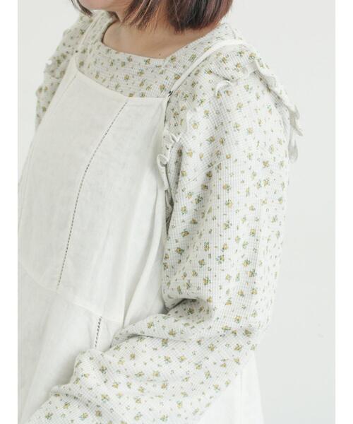 Samansa Mos2（サマンサ モスモス）の「ワッフルローズ柄前後2WAYカットソー（Tシャツ/カットソー・レディース・グレー/オフホワイト/ベージュ/ピンク・F）」の15枚目の写真