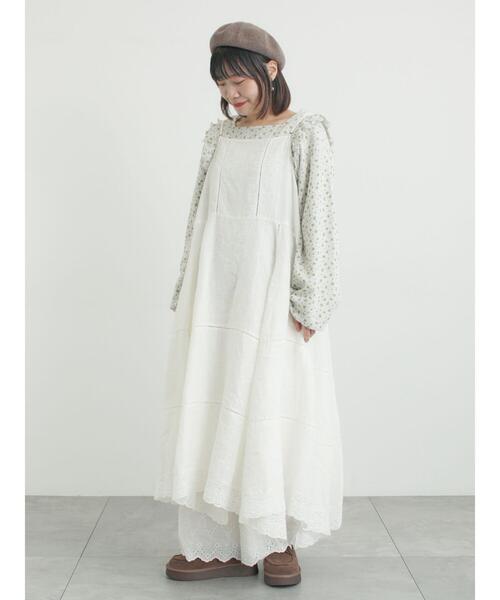 Samansa Mos2（サマンサ モスモス）の「ワッフルローズ柄前後2WAYカットソー（Tシャツ/カットソー・レディース・グレー/オフホワイト/ベージュ/ピンク・F）」の16枚目の写真