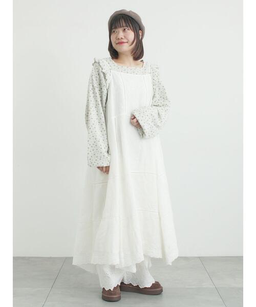 Samansa Mos2（サマンサ モスモス）の「ワッフルローズ柄前後2WAYカットソー（Tシャツ/カットソー・レディース・グレー/オフホワイト/ベージュ/ピンク・F）」の19枚目の写真