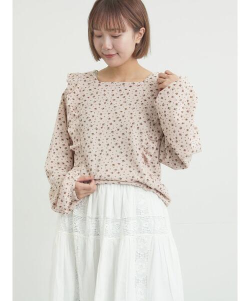 Samansa Mos2（サマンサ モスモス）の「ワッフルローズ柄前後2WAYカットソー（Tシャツ/カットソー・レディース・グレー/オフホワイト/ベージュ/ピンク・F）」の22枚目の写真