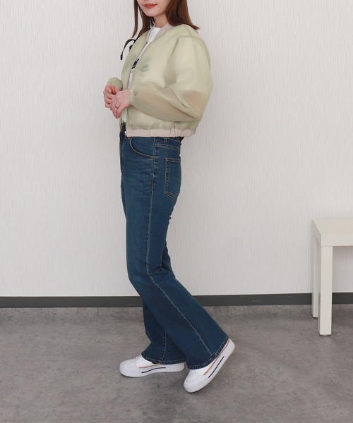 libelle more（リベル モア）の「シアーダンボールショートブルゾン（ブルゾン・レディース・グレー/ベージュ/カーキ/ブラック・M/L）」の13枚目の写真