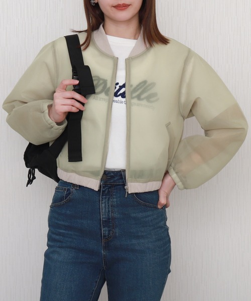 libelle more（リベル モア）の「シアーダンボールショートブルゾン（ブルゾン・レディース・グレー/ベージュ/カーキ/ブラック・M/L）」の15枚目の写真